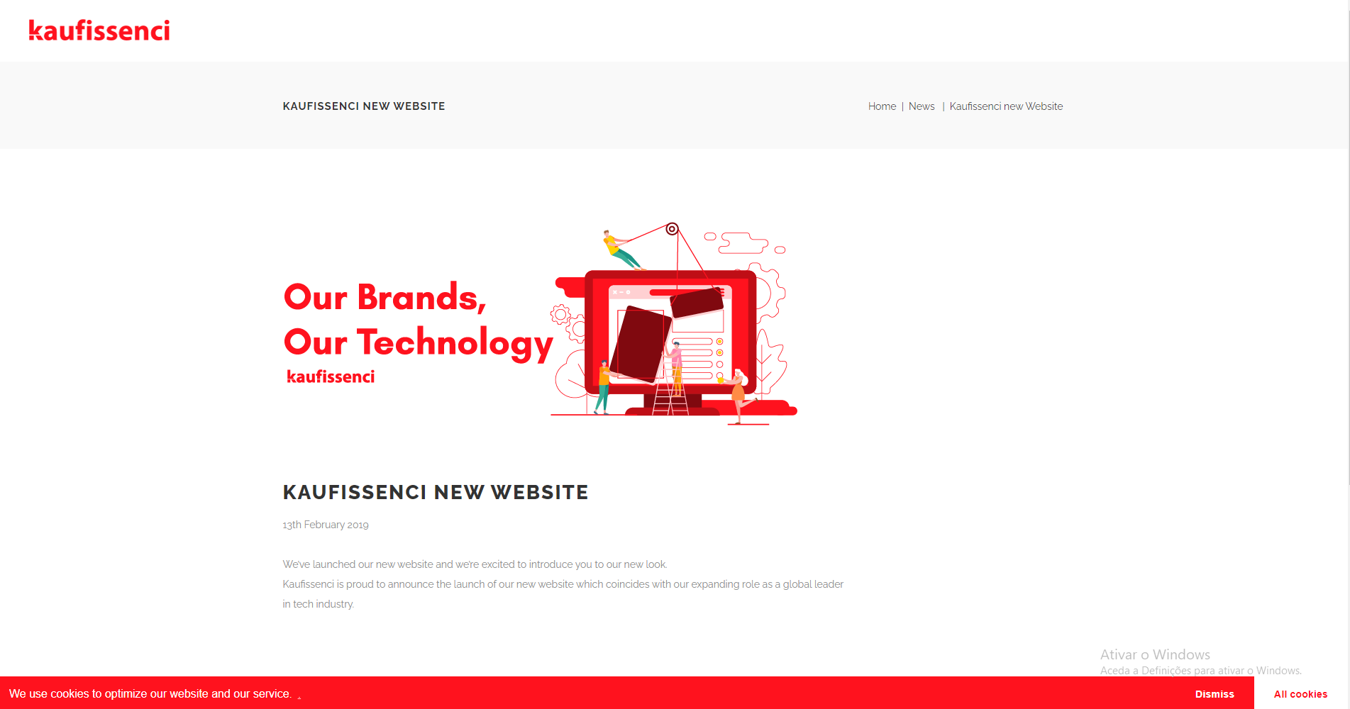 Website for technology company Kaufissenci